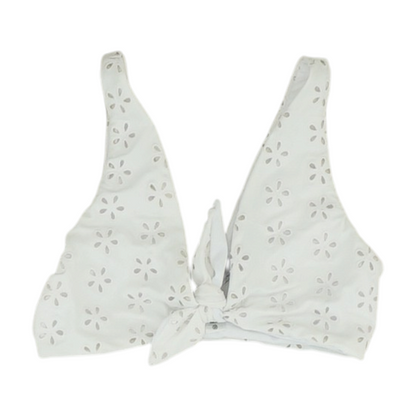 White Floral Swim Top