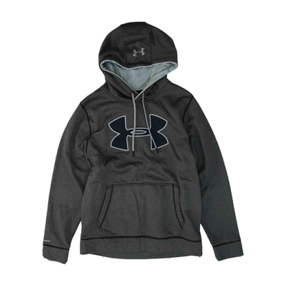 Gray Solid Hoodie Pullover