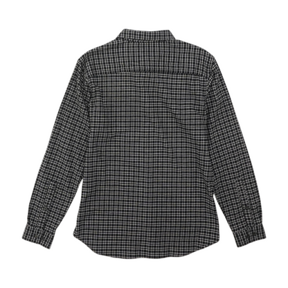 Black Check Flannel Button Down