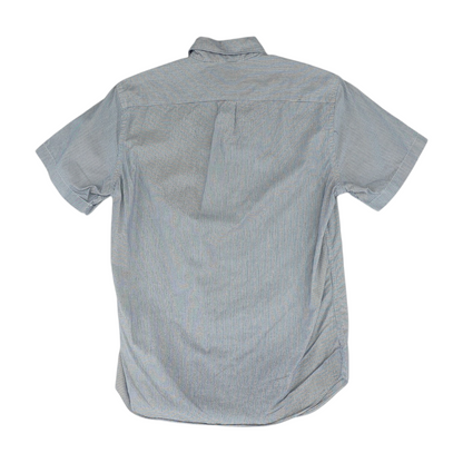 Blue Striped Short Sleeve Button Down