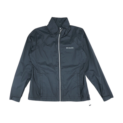 Black Solid Rain Jacket