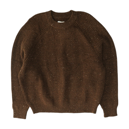 Brown Solid Pullover Sweater