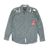 Gray Solid Long Sleeve Button Down