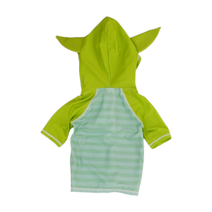 Green Striped Swim Top