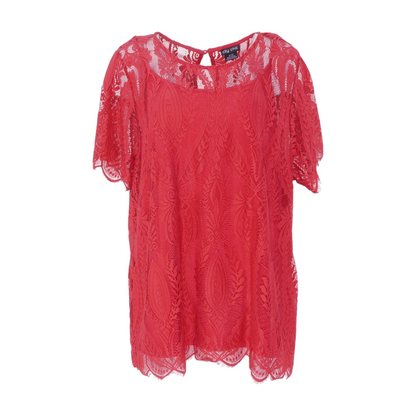 Red Plus Print Blouse
