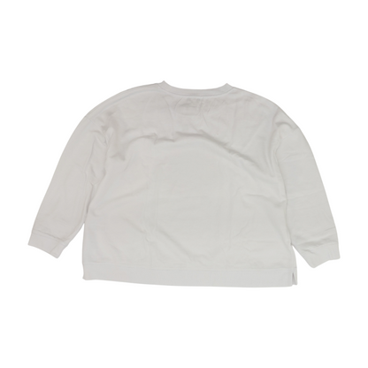 White Plus Solid Sweatshirt Pullover