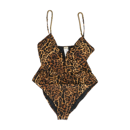 Brown Animal Print One-Piece