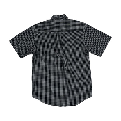 Black Check Short Sleeve Button Down
