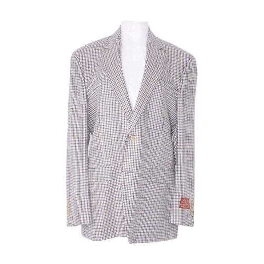 Multi Colored Wool Plaid Sports Coat