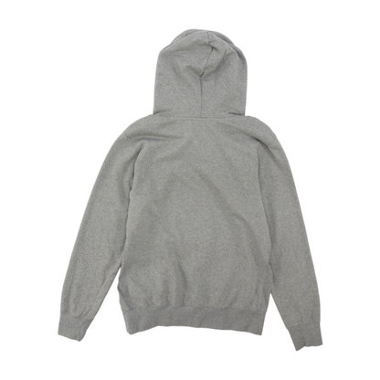 Gray Solid Hoodie Pullover