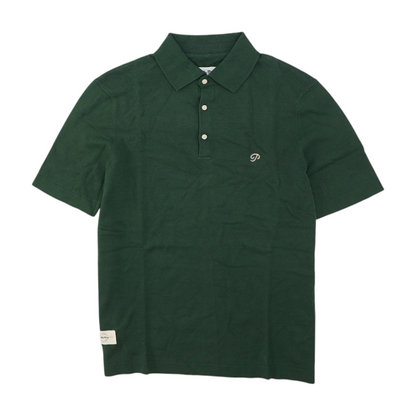 Green Solid Short Sleeve Polo