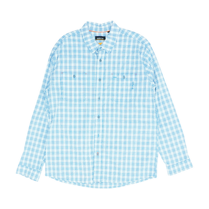 Blue Plaid Long Sleeve Button Down