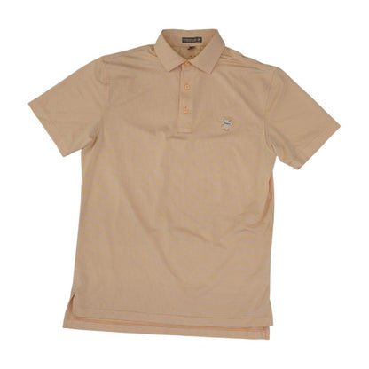 Orange Striped Short Sleeve Polo