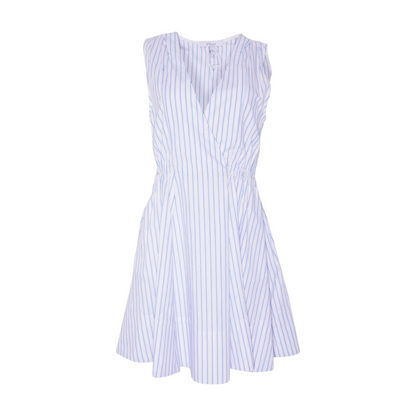 White Striped Mini Dress
