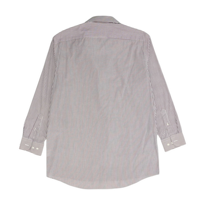 White Striped Long Sleeve Button Down