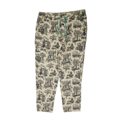 White Graphic Pajama Bottom