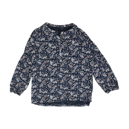 Navy Floral Blouse