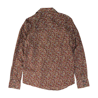 Rust Floral Long Sleeve Button Down