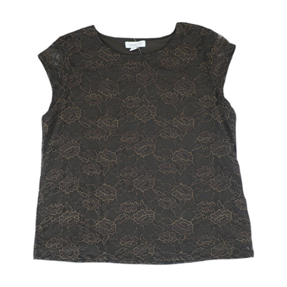 Brown Petite Floral Blouse