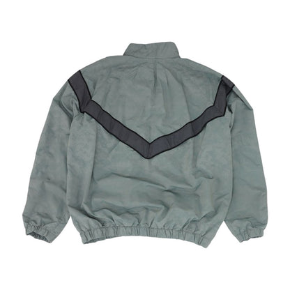 Gray Long Color Block Bomber Jacket