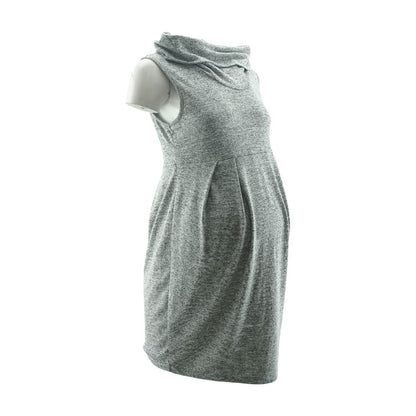 Gray Maternity Graphic Mini Dress