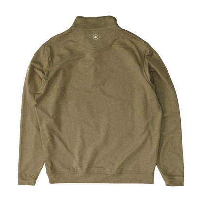 Tan Solid 1/4 Zip Pullover