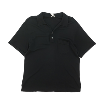 Black Solid Short Sleeve Polo