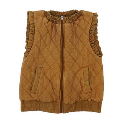 Brown Solid Vest