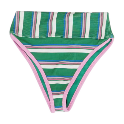 Green Striped Swim Bottom