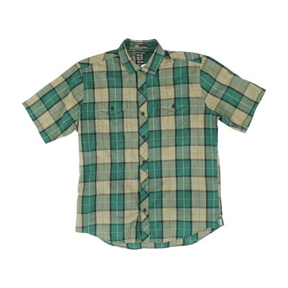 Green Check Short Sleeve Button Down