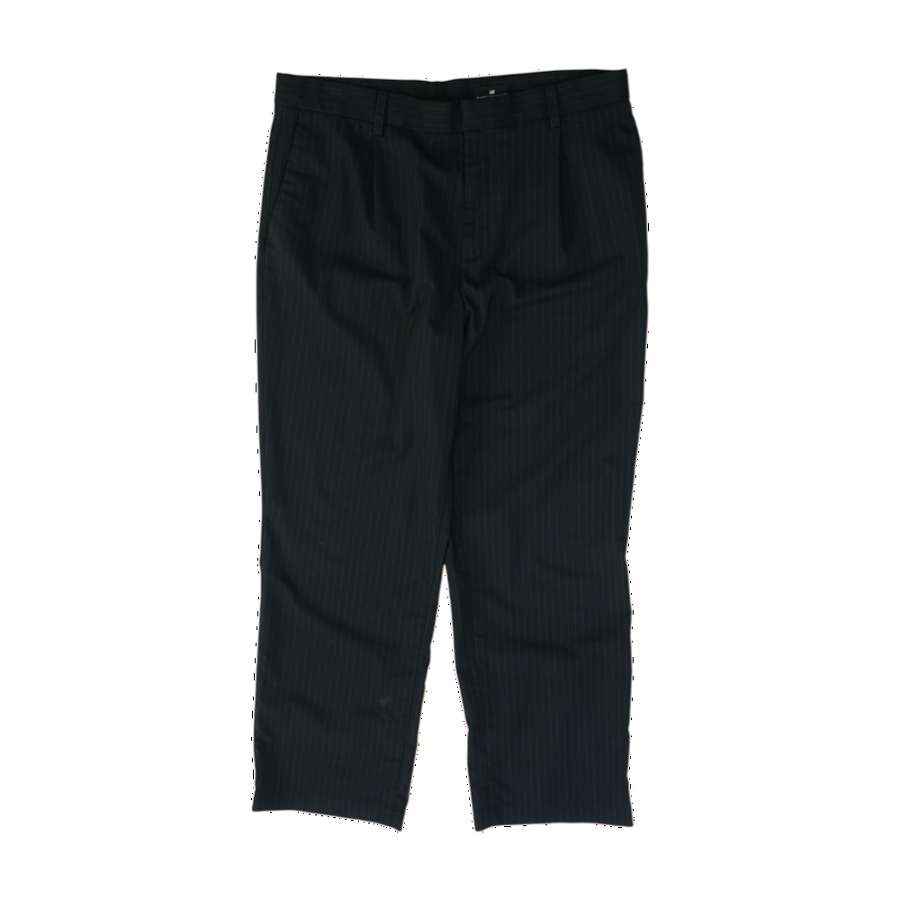 Black Striped Relaxed Pants