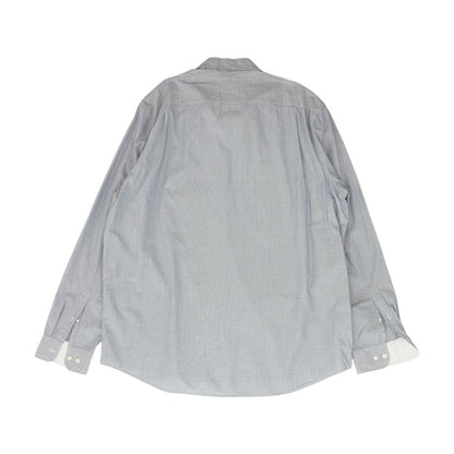 Blue Polka Dot Long Sleeve Button Down
