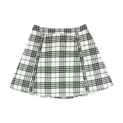 Black Plaid Mini Skirt