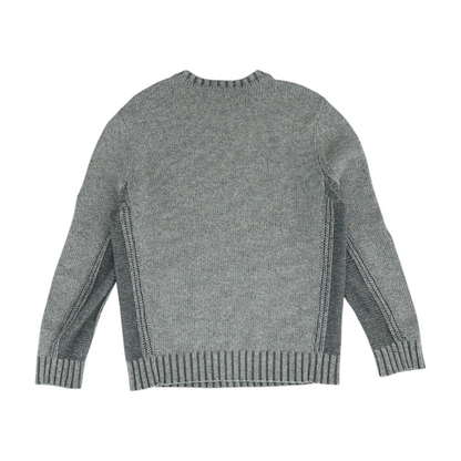 Gray Solid Pullover Sweater
