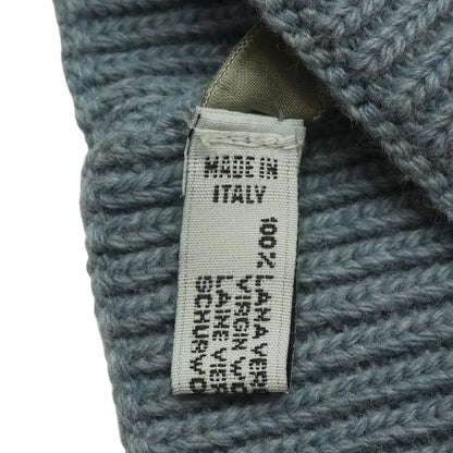 Ribbed-Knit Wool Beanie in Grey