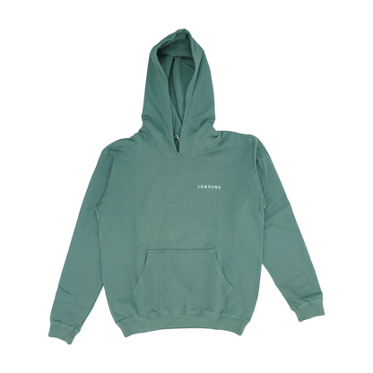 Green Solid Hoodie Pullover