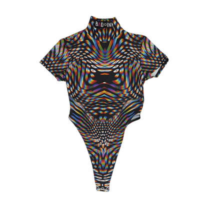 Multi Graphic Bodysuit Blouse