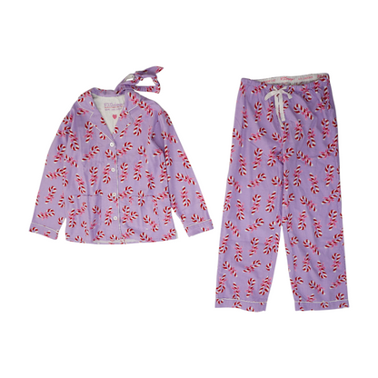 Purple Graphic Pajama Set