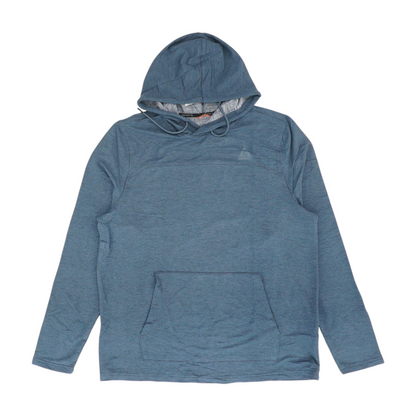 Blue Solid Hoodie Pullover