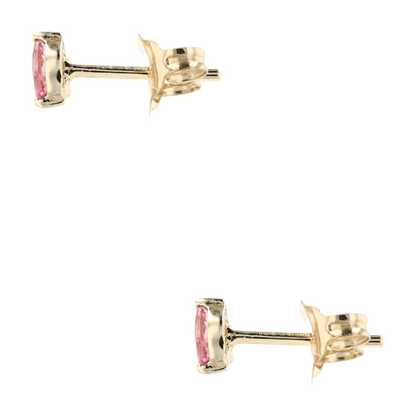 10K Yellow Gold Tourmaline Stud Earrings