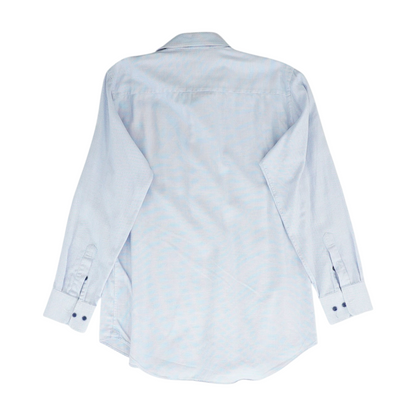 Blue Abstract Long Sleeve Button Down