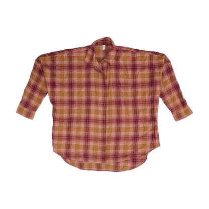 Brown Plaid Flannel Button Down