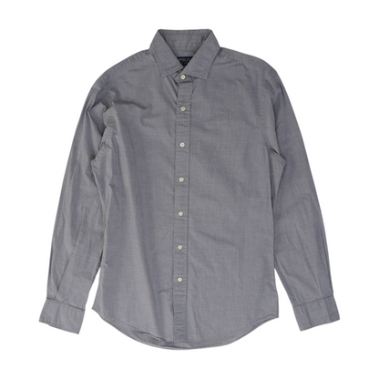 Gray Solid Long Sleeve Button Down