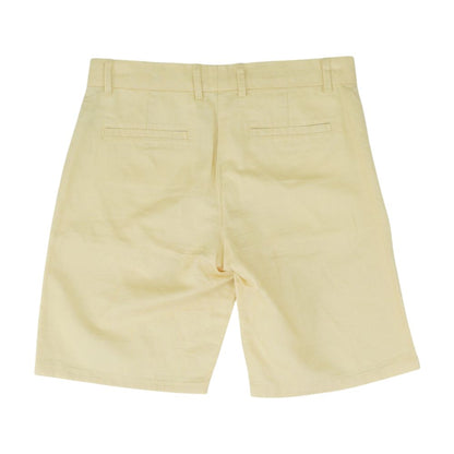 Yellow Solid Khaki Shorts