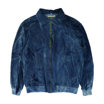 Blue Solid Denim Jacket