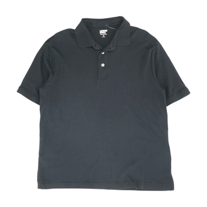 Black Solid Short Sleeve Polo