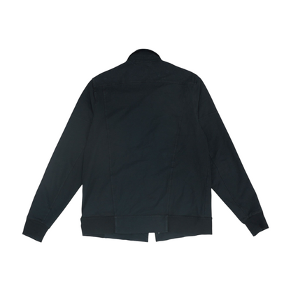 Black Solid Long Sleeve Button Down