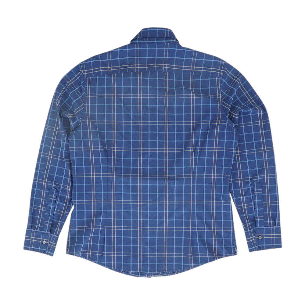 Blue Plaid Long Sleeve Button Down