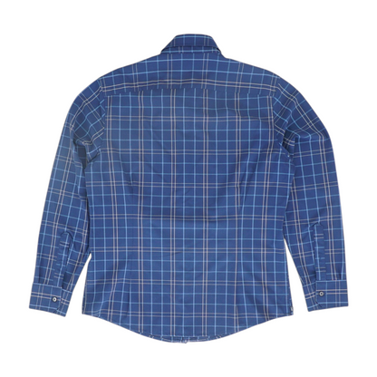 Blue Plaid Long Sleeve Button Down
