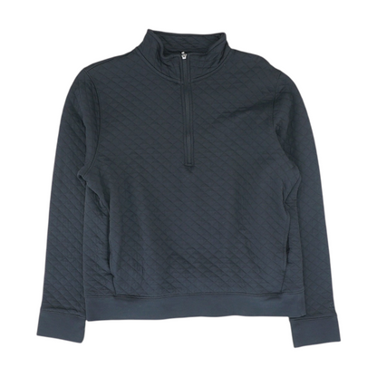 Black Solid 1/4 Zip Pullover